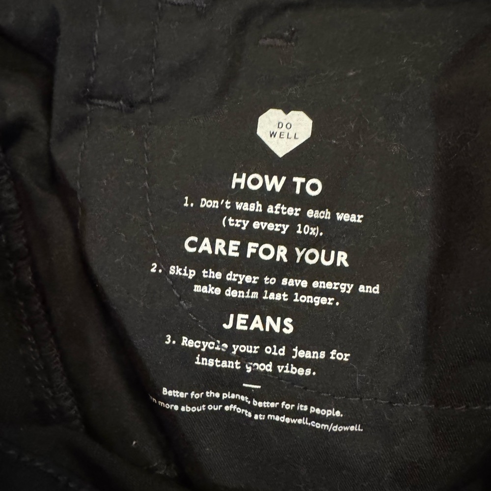 Madewell Black Denim Roadtripper Jeans Size 29 - Picture 6 of 13